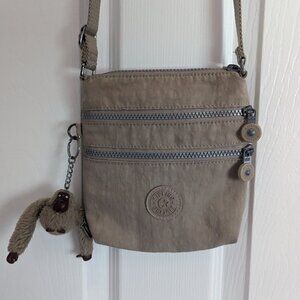 Kipling Liesbeth Travel Crossbody Bag Stone Bieige Taupe